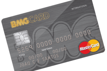 exemplo de um cartão do Banco BMG BMG Card